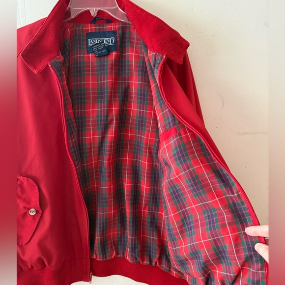 Vintage Lands’ End Red Barracuda Harrington Jacket Size Large - Picture 6 of 11